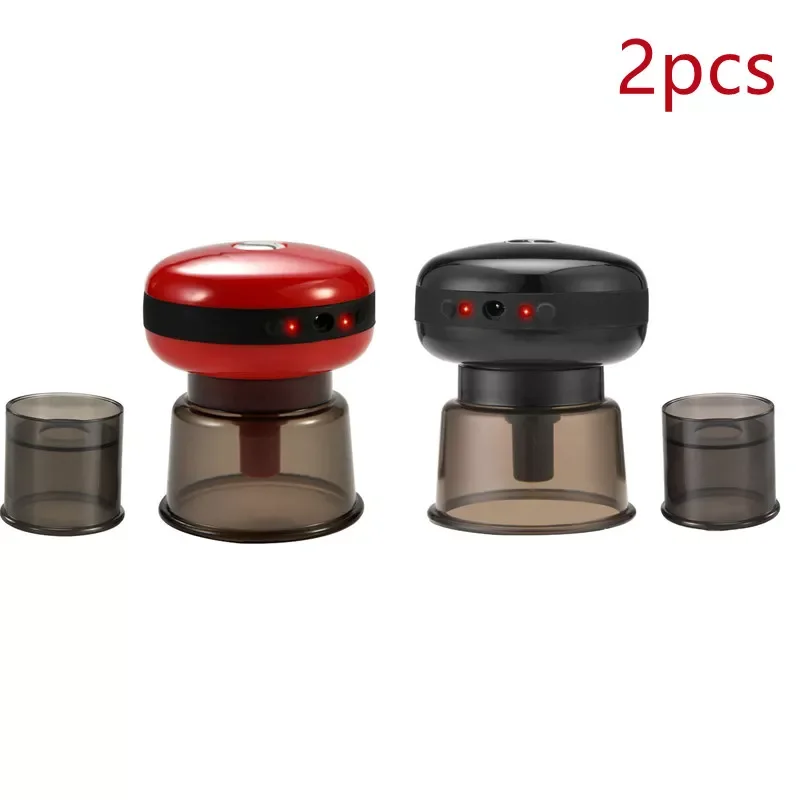 

NEW2023 2pcs Electric Vaccum Cupping Massager Red Light Body Slimming Massager Guasha Scraping Heat Therapy Massage Pressure Acu