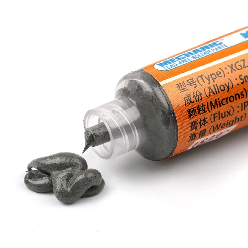 Бессвинцовая паяльная паста MECHANIC XGZ40 183. ℃ Sn64.7/Bi35/Ag0.3 Сварочный флюс Оловянная для
