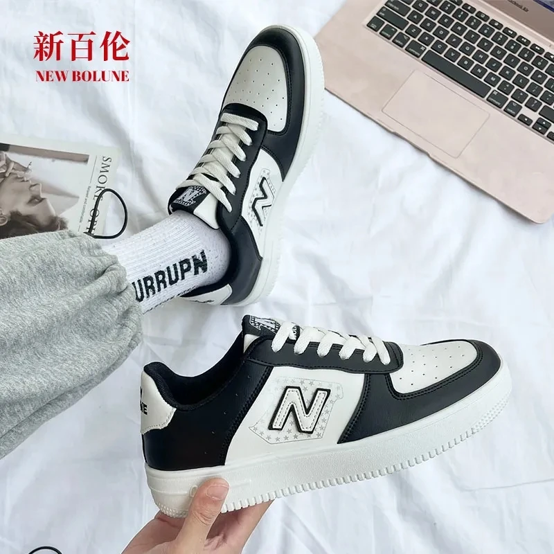 NEW BOLUNE trend latest men's and women's small white shoes, sports shoes, lovers' shoes, casual shoes, male and female student