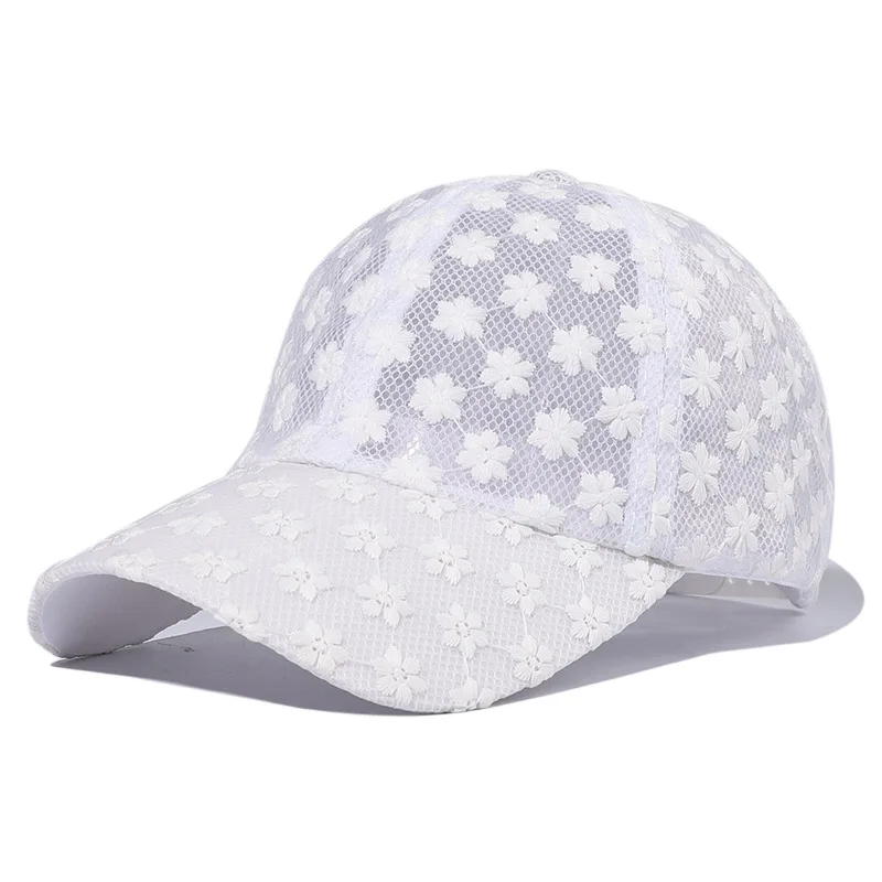 

2023 New Women Lace Caps Outdoor Casual Breathable Hat Fair Lady Baseball Cap