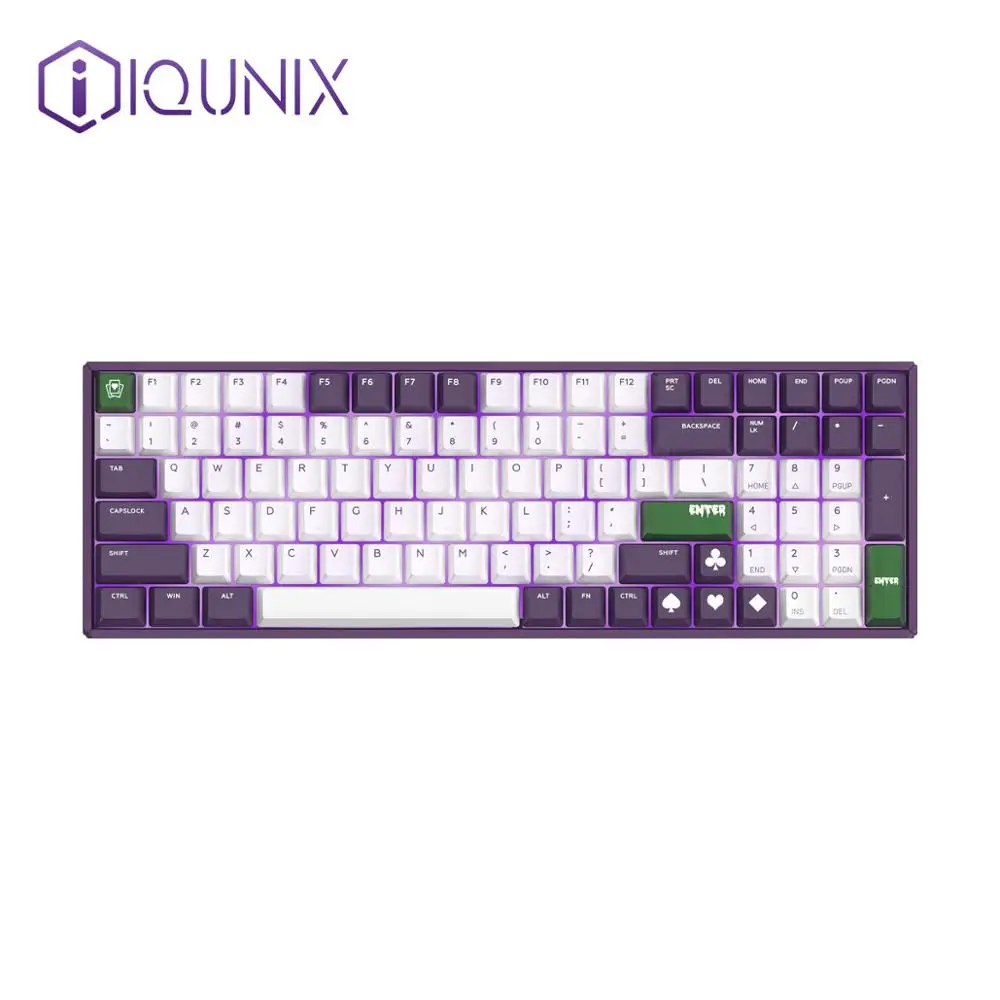 

IQUNIX F96-JOKER Hotswap Keyboard Wireless Mechanical Keyboard Aluminum Alloy Pbt Keycaps Cherry Mx Switch Gaming For laptop