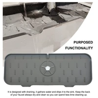 kitchen sink silicone faucet mat dish drying drip cather tray non slip extension liner draining pad bathroom accessories