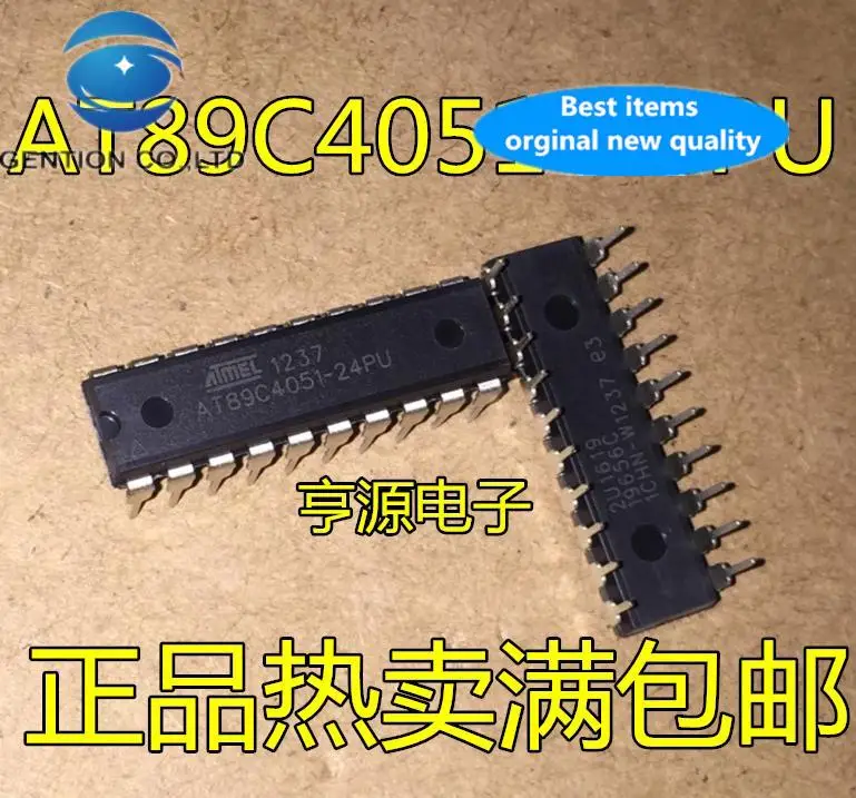 10pcs 100% orginal new  AT89C4051 AT89C4051-24PU Microcontroller DIP-20