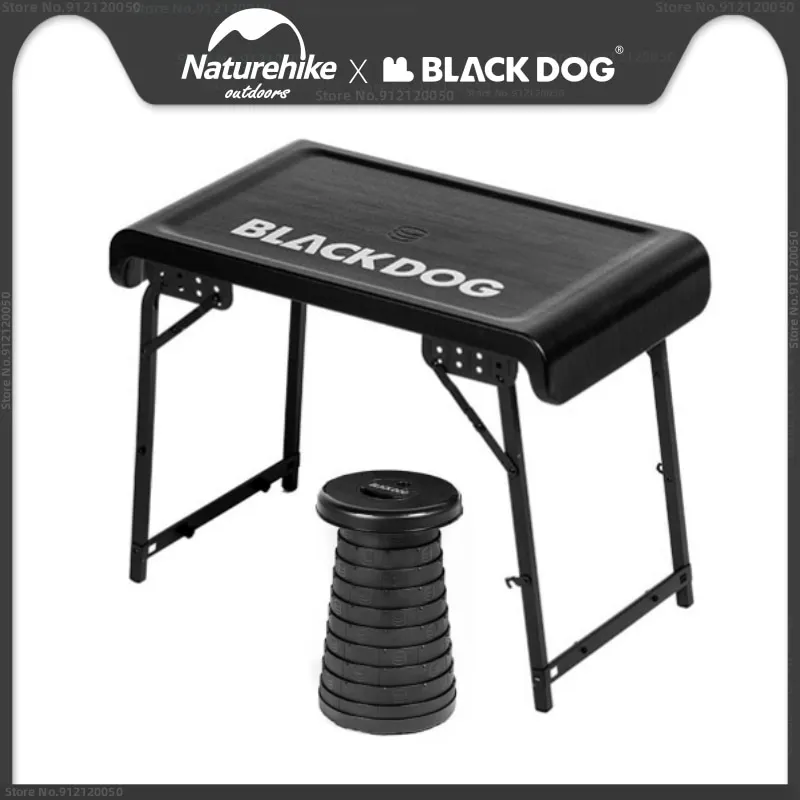 

Naturehike-Blackdog New Camping Table Outdoor Aluminium Alloy PE Folding Table Travel Picnic Ultralight Telescopic Tables Chairs