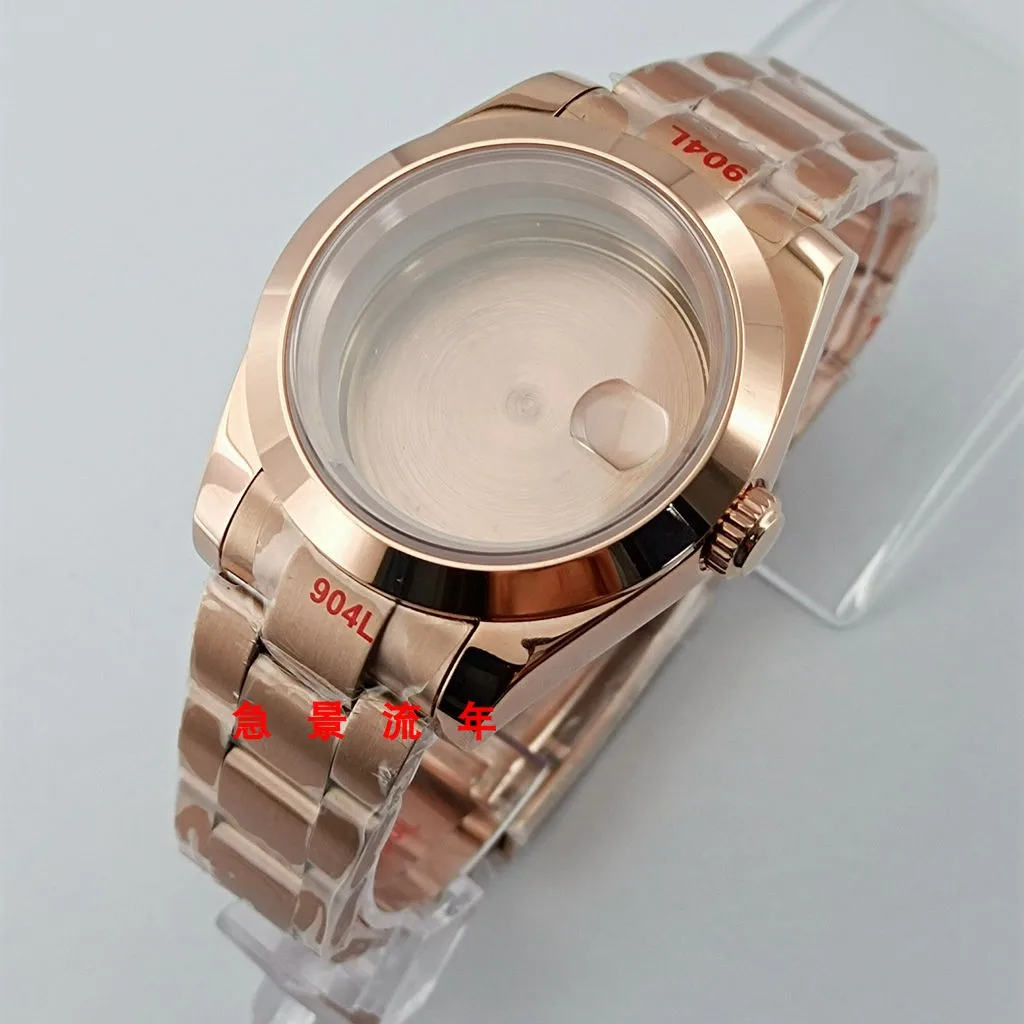 

40/36mm Rose Gold Case Sapphire Glass Suitable for NH35
