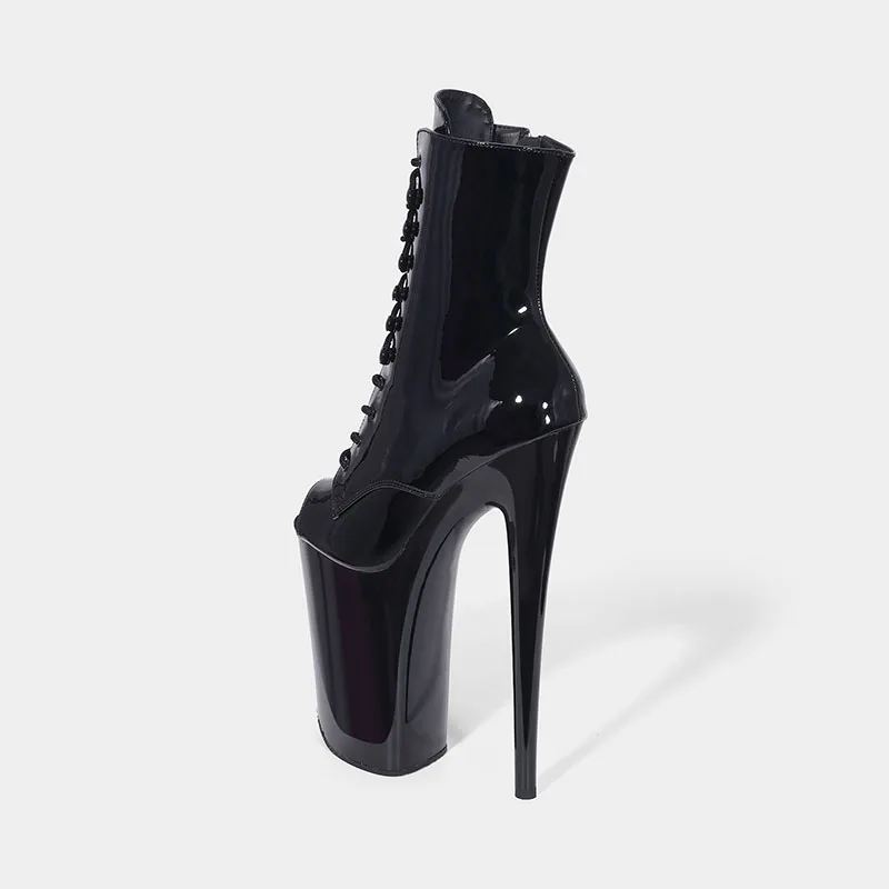 New Fashion Pole Dancing Shoes 23CM/9inches High Heel Peep Toe Platform Women's Modern Ankle Boots HSAB202404