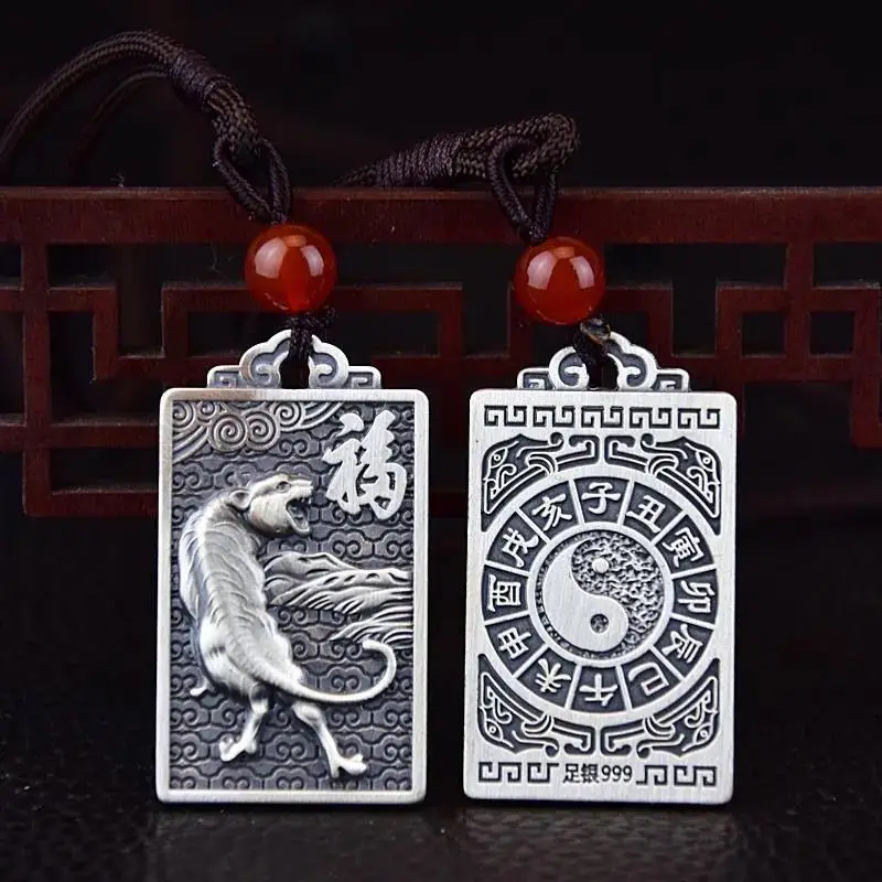 

Винтажное ожерелье со знаками Зодиака, ожерелье ручной работы в стиле унисекс, ожерелья-Амулеты с подвесками с геометрическим рисунком