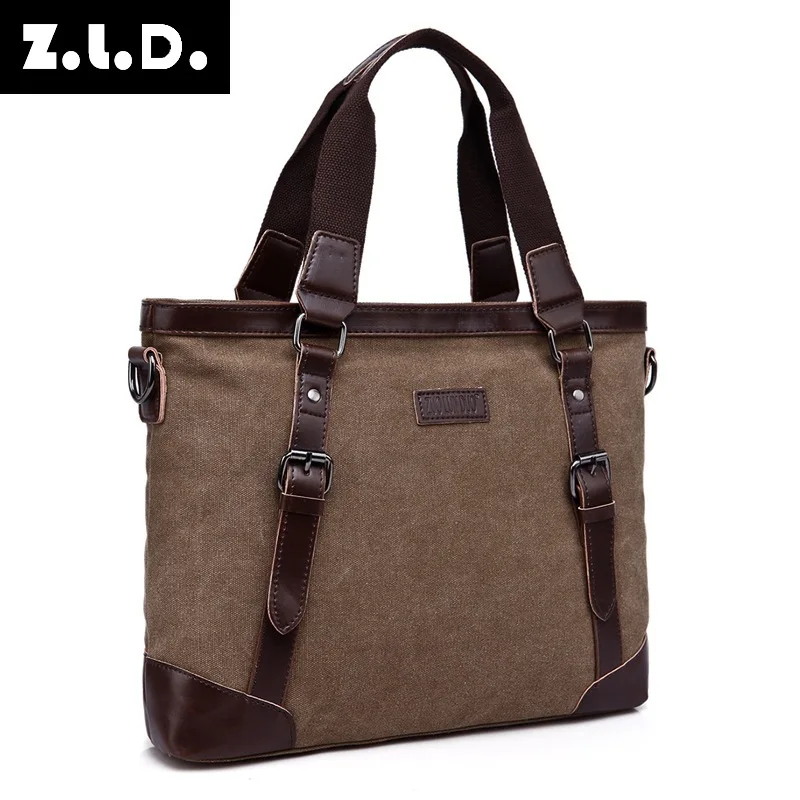 

Z.L.D. Модная брендовая дизайнерская сумка-мессенджер, Холщовая Сумка, Повседневная деловая сумка для ноутбука, сумка для компьютера, портфель, короткая дорожная сумка, сумка