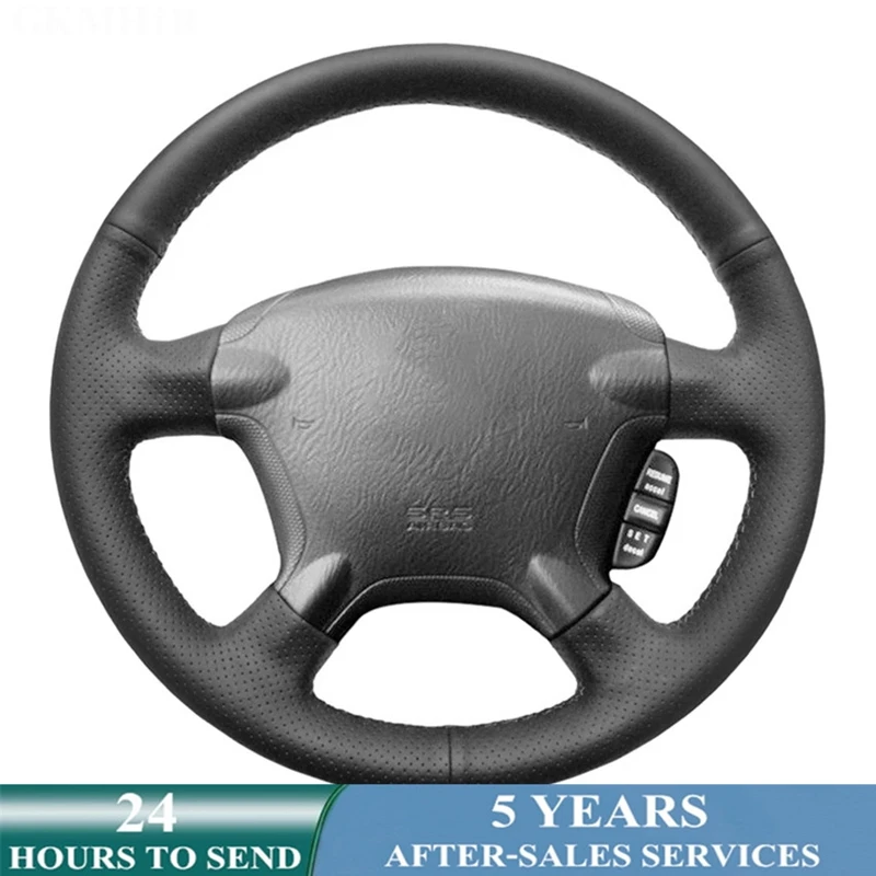 

Customized Car Steering Wheel Cover Non-slip Cowhide Leather Original Steering Wheel Braid For Honda CR-V CRV 2002-2006