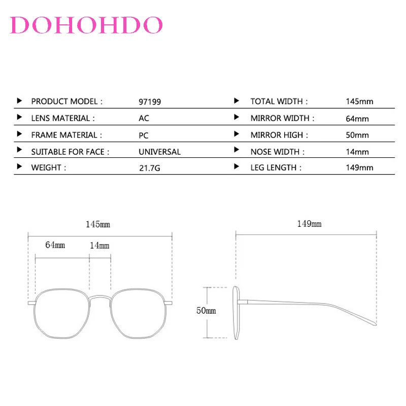 DOHOHDO 2024 новые модные классические прозрачные защитные очки Cat Eys уличные