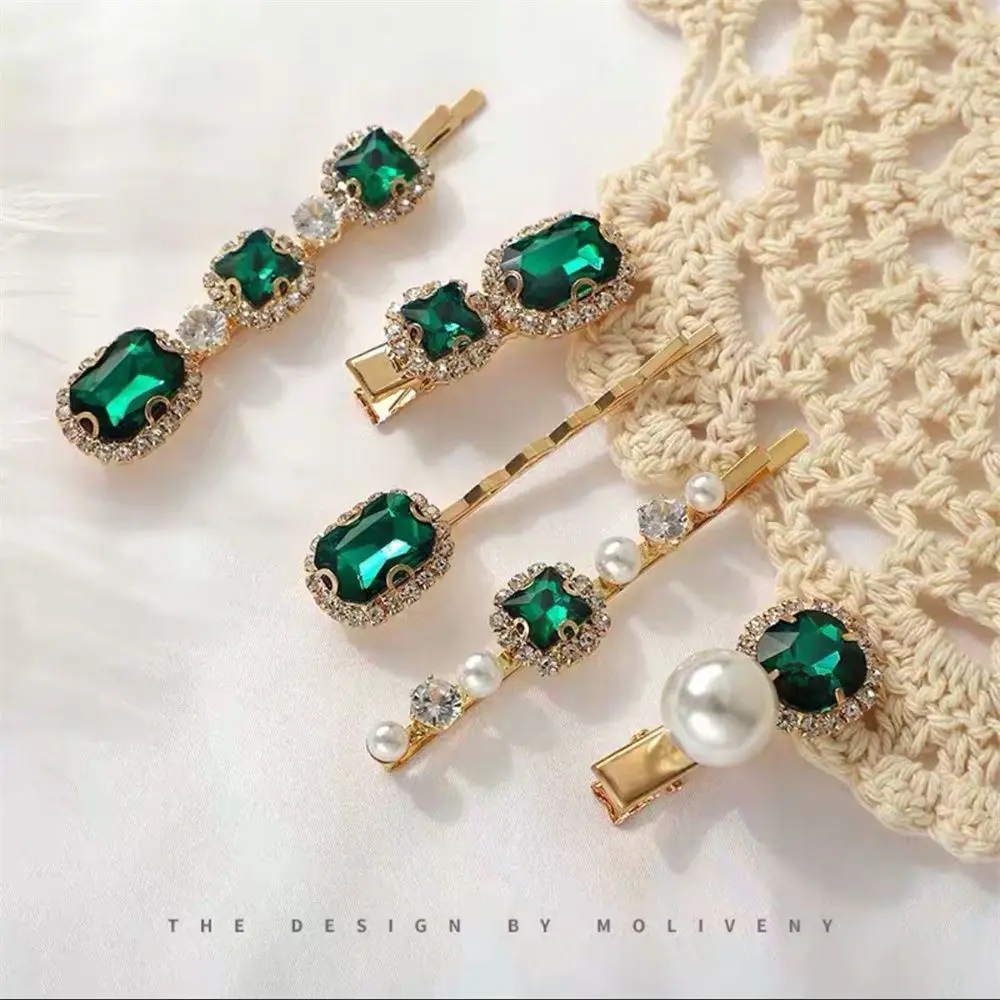 

Headwear Bangs Clip Hair Accessories Cartoon Pearl Crystal Acrylic Girls Hairpins Hair Clips Pearl Barrettes Clips