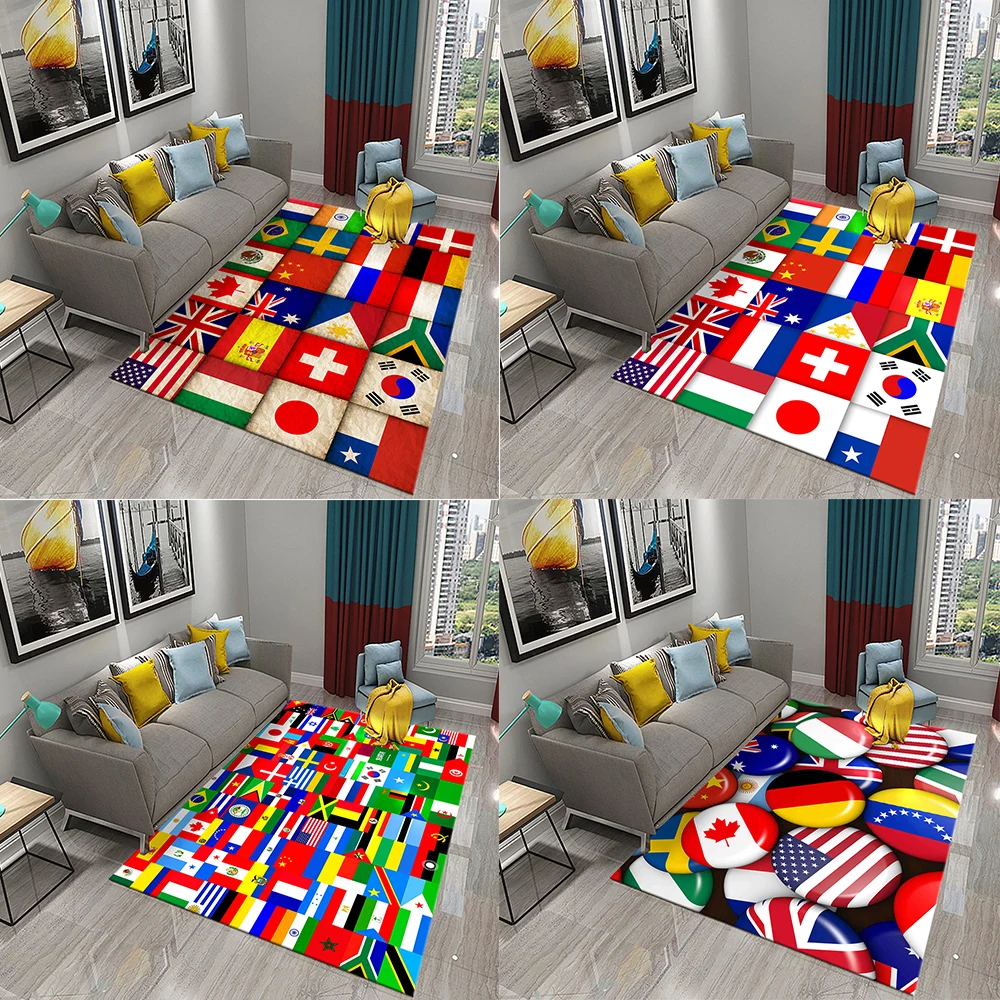 

Настраиваемый Цветной Прямоугольный Коврик с принтом, коврик для йоги для взрослых, коврик для спальни, гостиной, коврик с флагом, коврик с мировым флагом