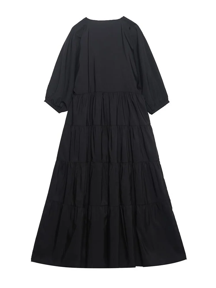 

Платье-миди из поплина с коротким рукавом, несколько слоев