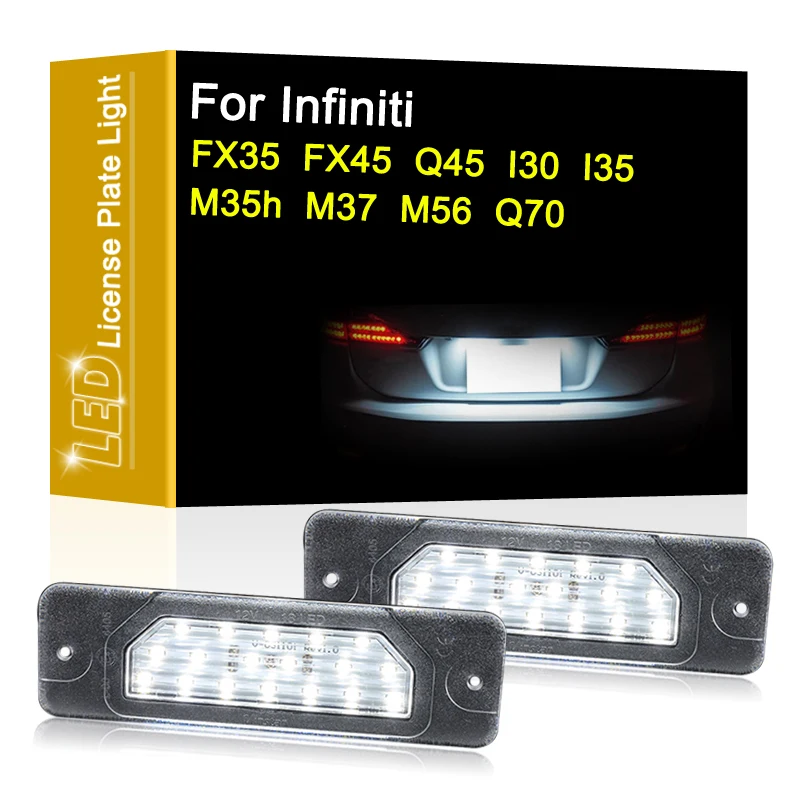 

12 В фонарь для Infiniti FX35 FX45 Q45 I30 I35 M35h M37 M56 Q70 белый номерной знак в сборе