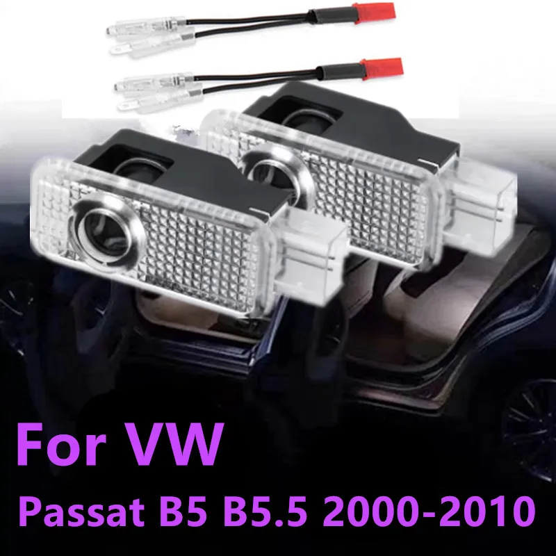 

2 шт., эмблема двери автомобиля, светодиодные фонари, лампа приветствия, проектор для VW Volkswagen Passat B5 B5.5 2000-2008 2009 2010, аксессуары