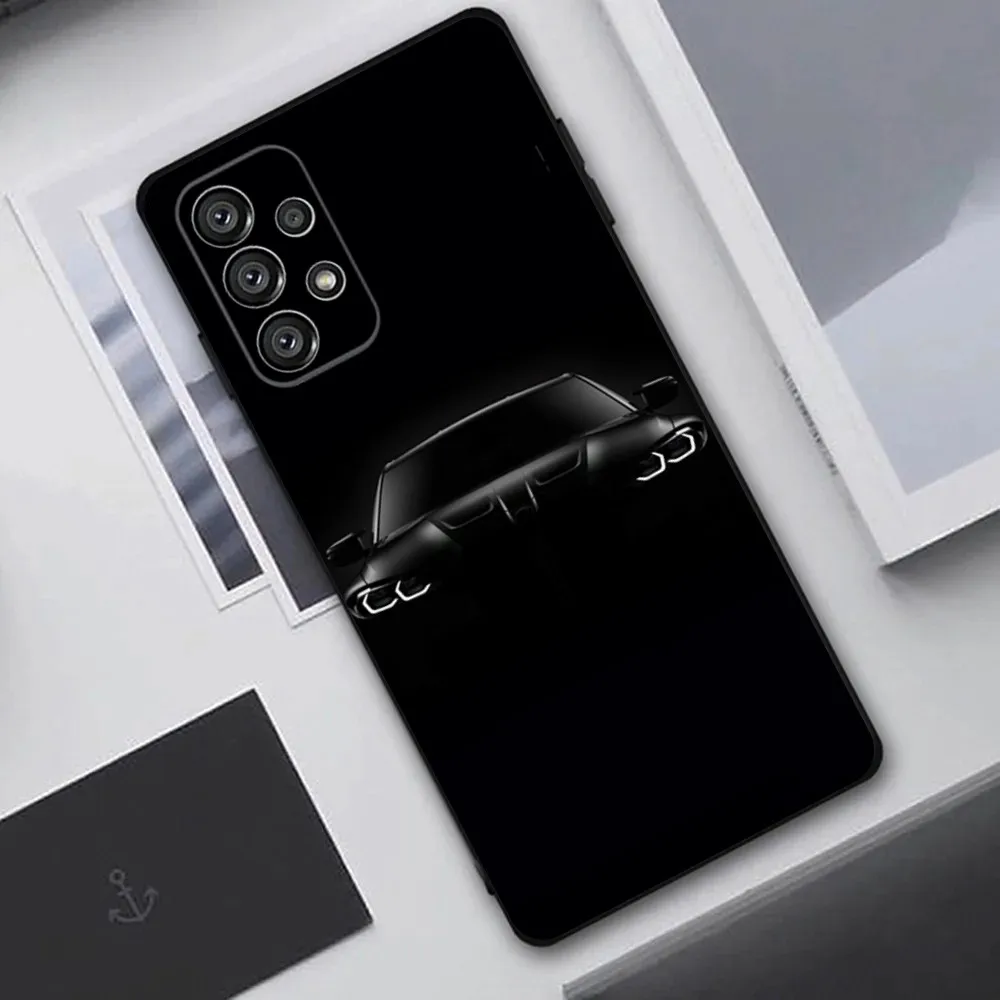 Чехол Blue Car для телефона B- Bmwes-S Samsung Galaxy A20 A21s A22 A31 A32 A52 A53 A72 73 A80 A91 Мягкий черный