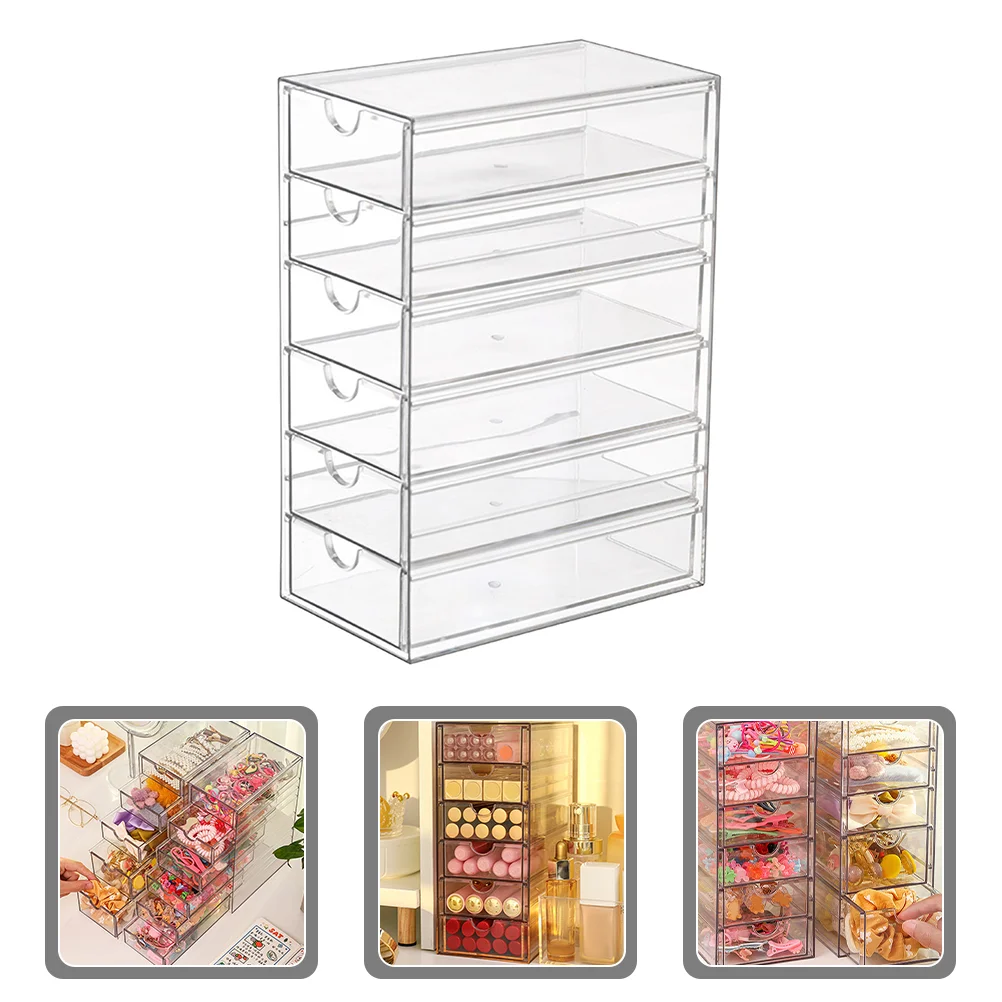 

Storage Case Practical Desktop Organizer Tabletop Clear Plastic Bins Drawers The Pet Stationery Office Cabinet and Boxes