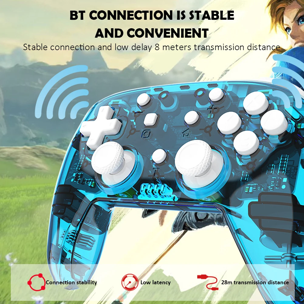 

Fashion Wireless Bluetooth-compatible Joystick Barrier-free Gamepad Console Games Accessories for Nintend Switch PRO PC Joypad