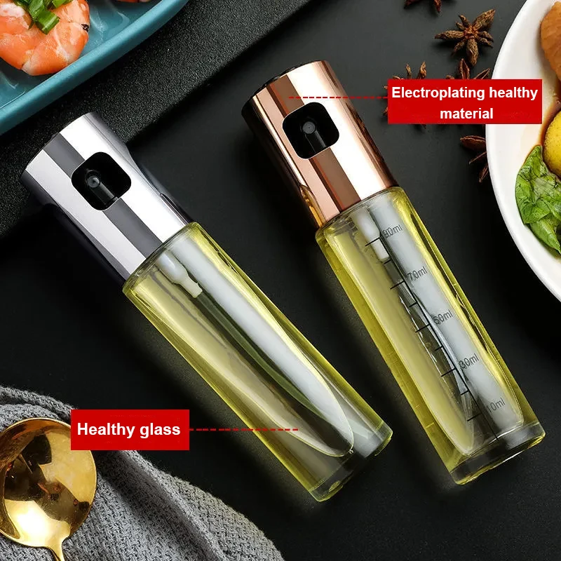 

Kitchen olive oil spray bottle oil bottle vinegar spray bottle fat reduction glass oil control bottle barbecue sprayer cooking