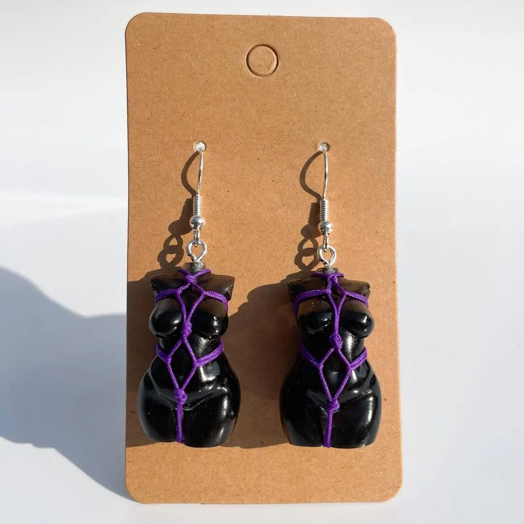 Серьги-Подвески ручной работы маленькая богиня шибари атена | Бондажные серьги