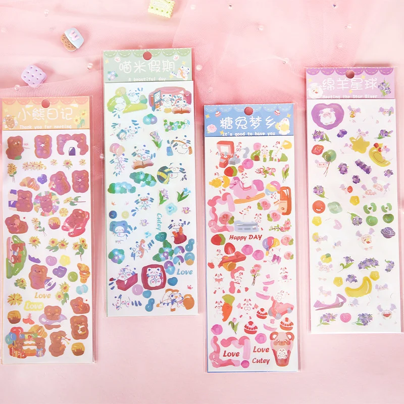 

2sheet Sweet Pet Travels Series Journal Diy Stationery Decorative Stickers Scrapbooking Diary Stationery Album Stickers Cute