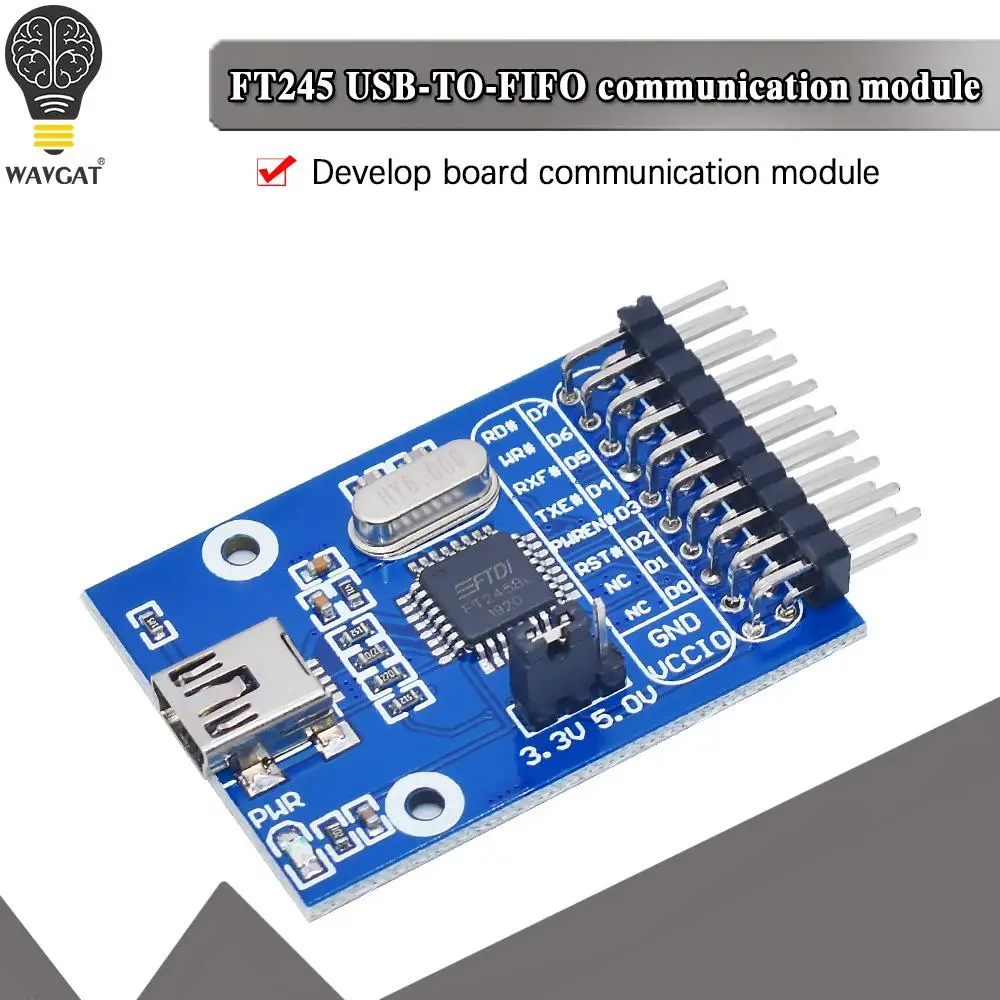 WAVGAT FT245 USB-модуль FT245R FT245RL Комплект платы разработки USB-связи USB TO Parallel FIFO НОВЫЙ