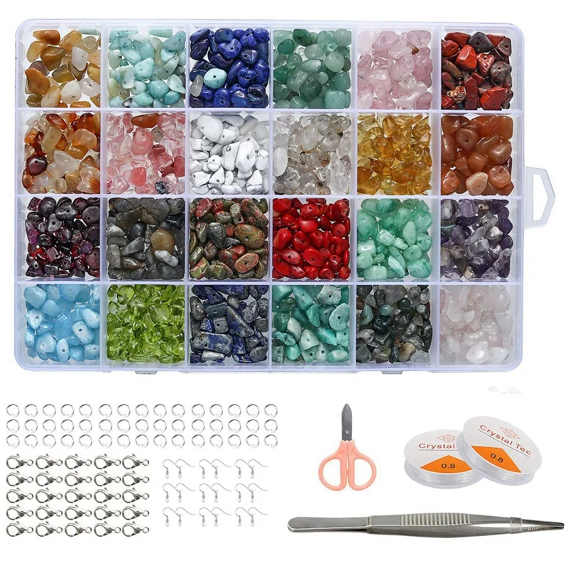

Irregular Gravel Natural Stone Beaded DIY Handmade Jewelry Accessories Boxed Combination Jewelry Accessories Loose Beads