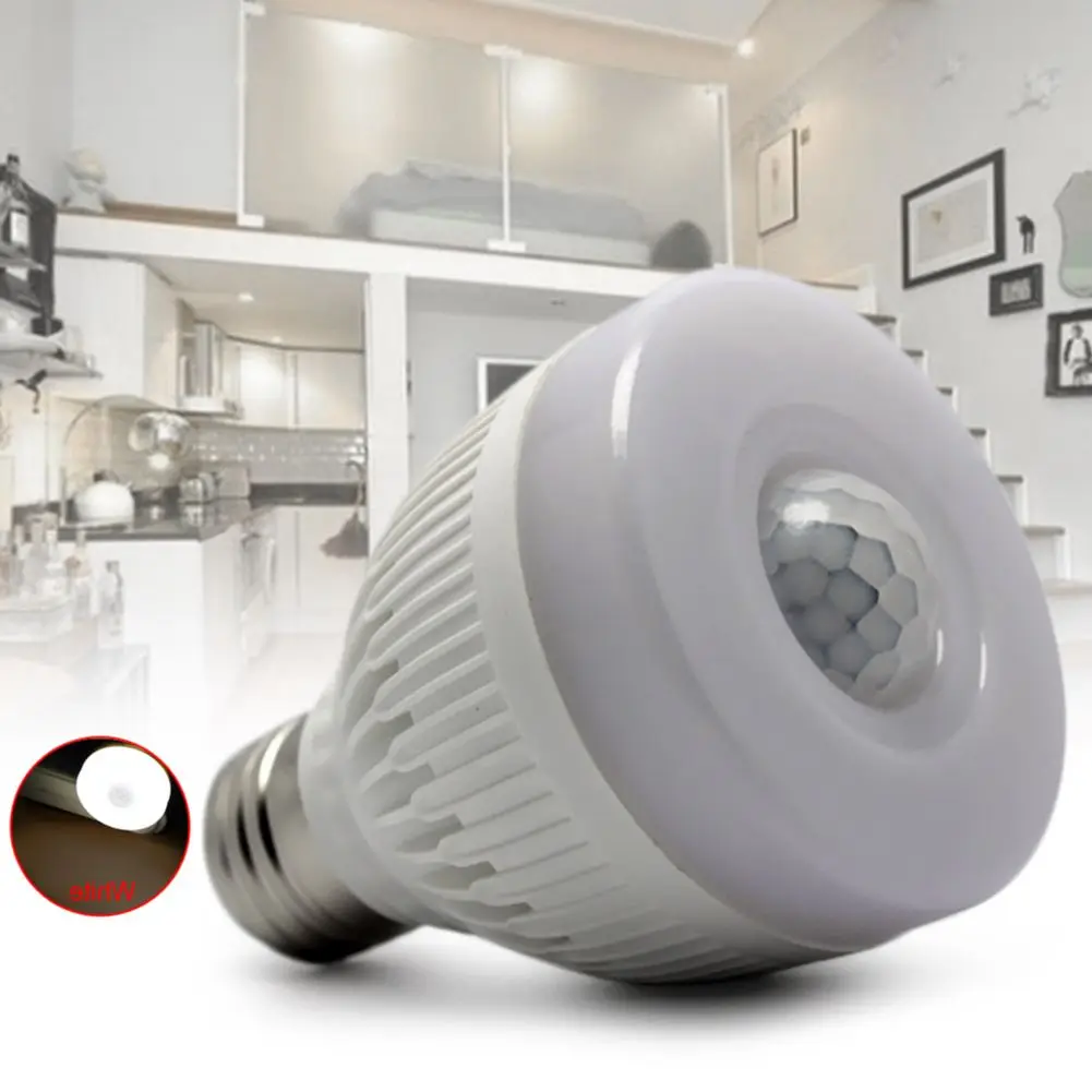 

Светодиодные лампы E27 для шкафа с пассивным инфракрасным датчиком движения, ночник с детектором движения, аварийные лампы для лестниц, доро...