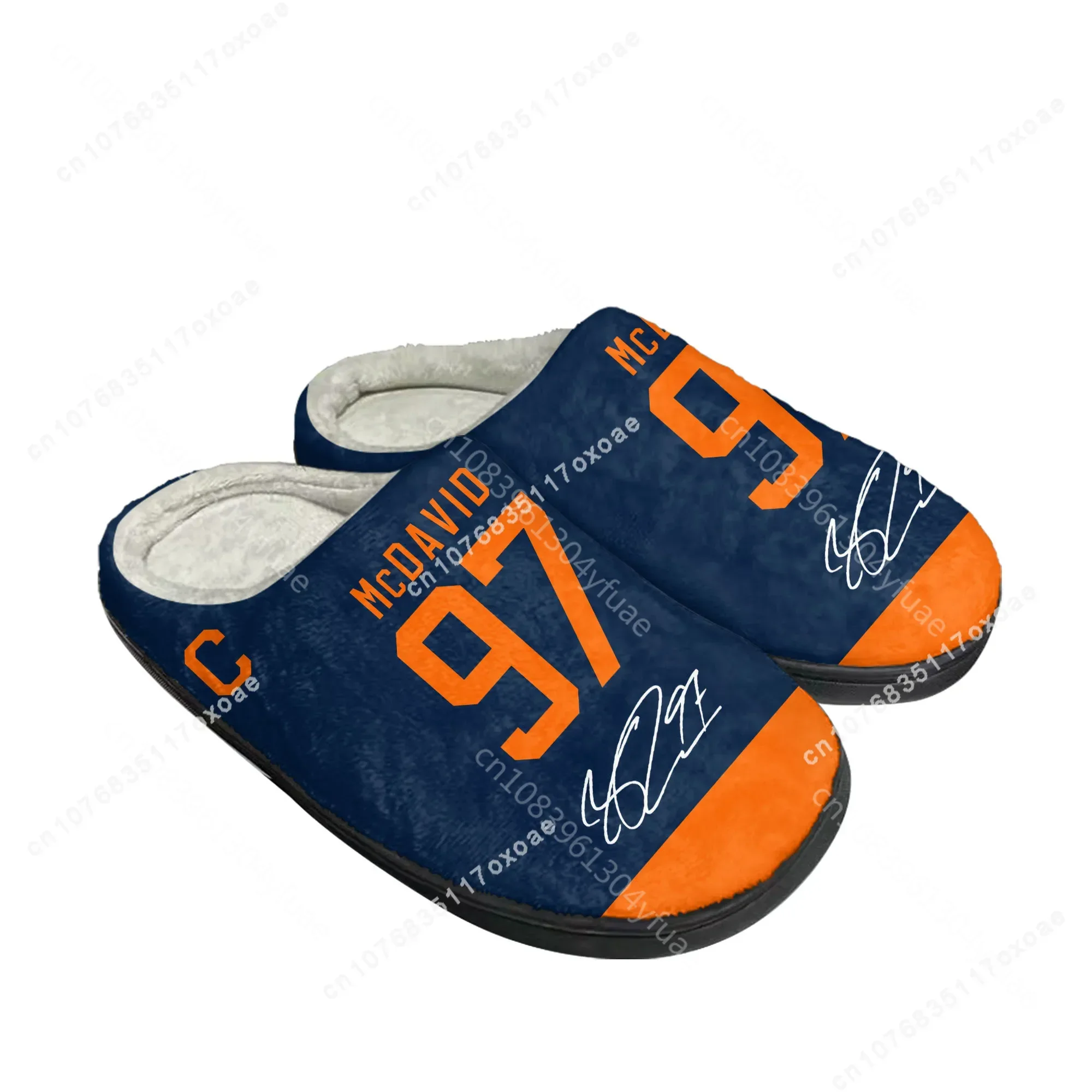 Домашние хлопковые тапочки Connor McDavid Hockey NO 97 мужские и женские плюшевые теплые