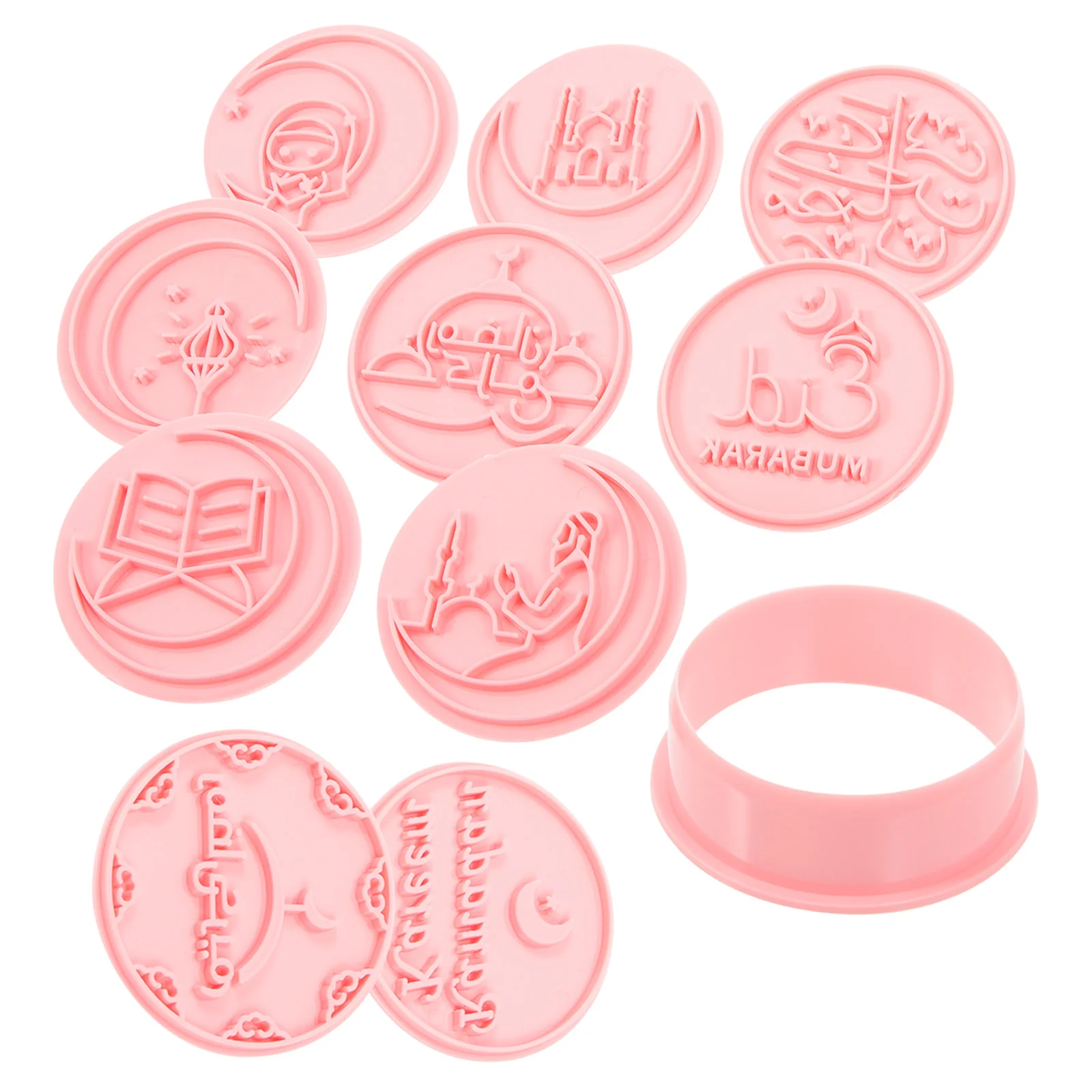

10 pcs Islamic Cookie Molds Muslim Biscuit Molds Ramadan Baking Cookie Molds for Home