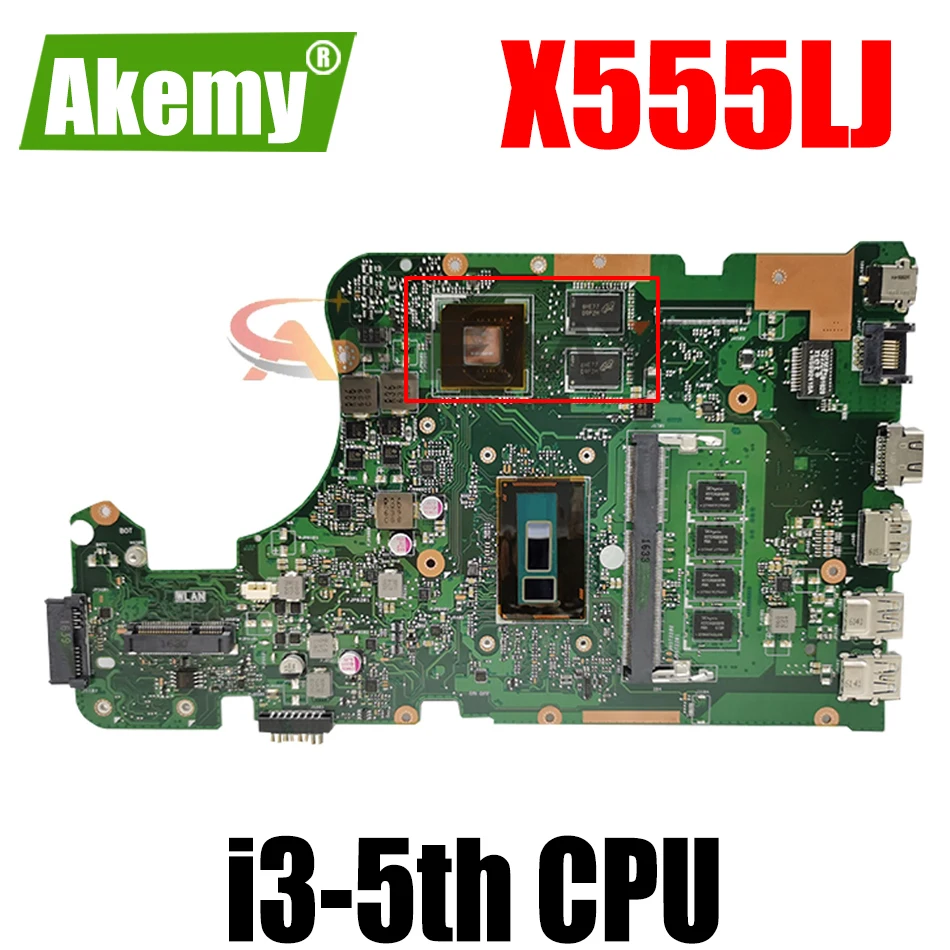 

X555LJ MAIN_BD._4G/i3-5th CPU/AS 2GB-GPU mainboard REV 3.6 For Asus X555LJ LB X555LF X555LD X555L VM590L laptop motherboard