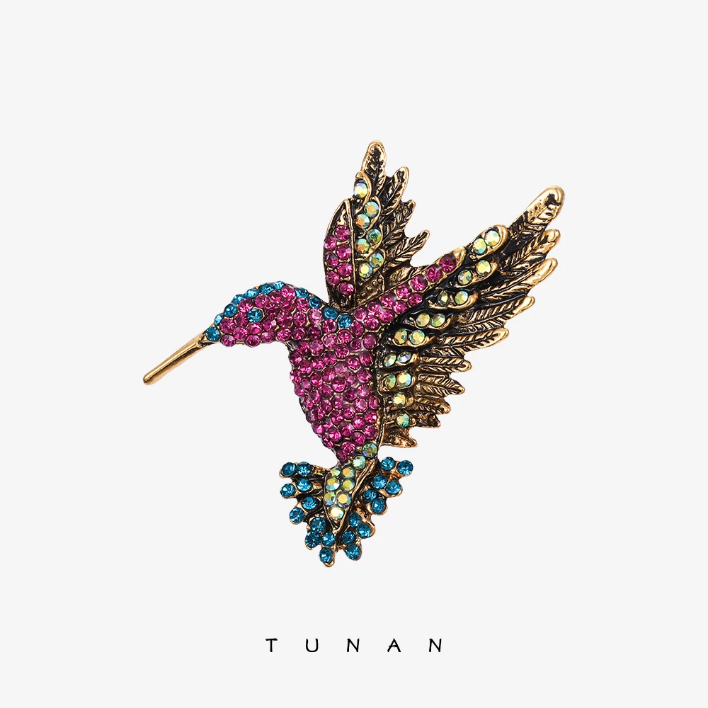 

TUNAN Summer Jewelry Bird Brooch For Women Dress Pin Palace Style Minimalist Gothic Jewelry Accessories