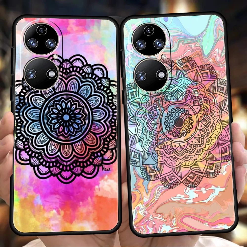 

Mandala Phone Case for Huawei P20 P30 P50 Pro P20 P30 P40 Lite Y6 Y7 Y9 Y7A Y6P Y9S 2019 P Smart Z 2021 Soft Cover Fundas Coque