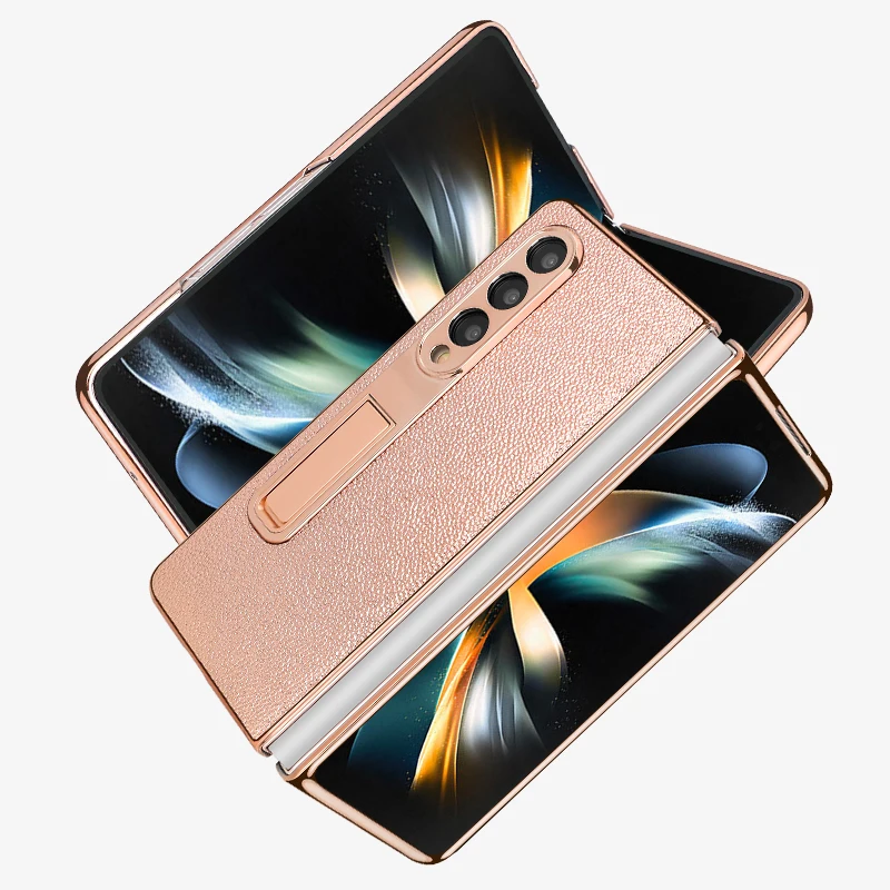 Чехол для телефона Vietao с золотым покрытием Samsung Galaxy Z Fold 3 5G 4 5 роскошный кожаный