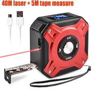 3 in 1 laser rangefinder 5m tape measure ruler lcd display with backlight distance meter building measurement device