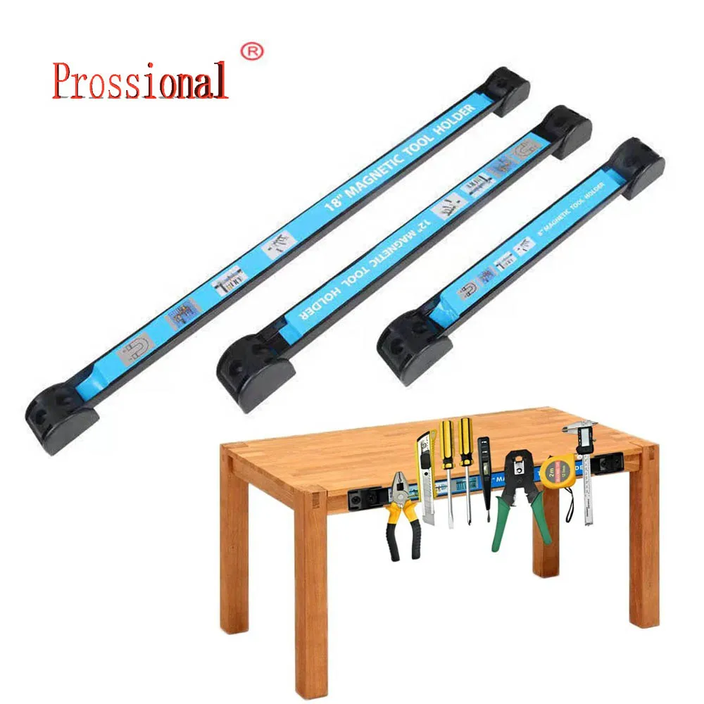 

8" 12"18" DIY Magnetic Tool Holder Bar Organizer Storage Rack Knife Wrench Pliers hand Tool Storage