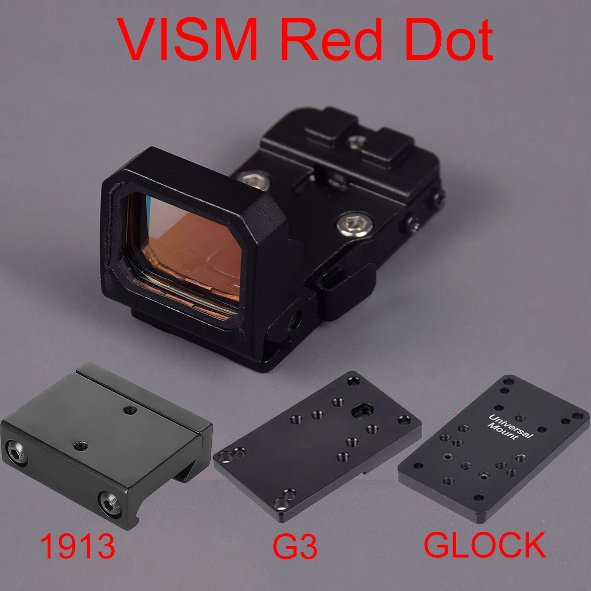 

Тактический металлический откидной прицел RMR VISM в красную точку, прицел MBUS PRO, прицел с Откидывающейся Крышкой для фотографий, Модель Глок для страйкбола 17 Taurus G2C PT111 1913