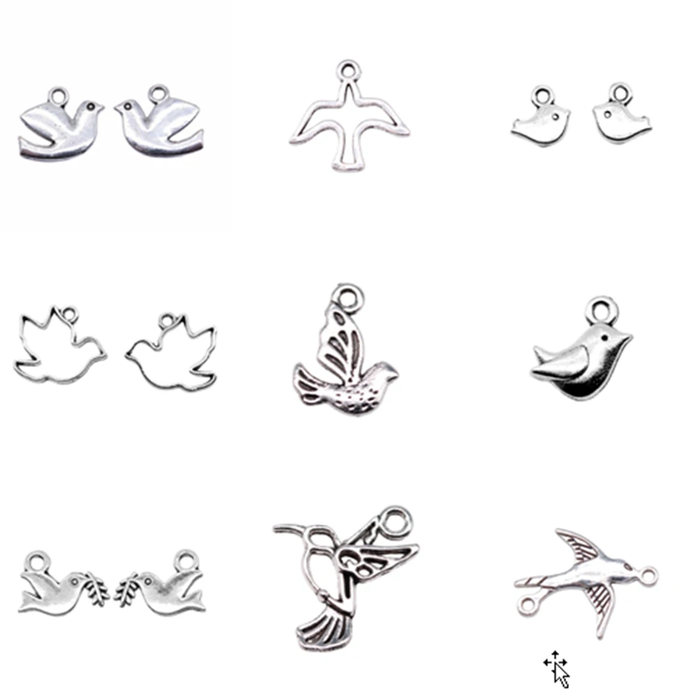 

Ажурные Подвески в виде голубя мира, ювелирные изделия «сделай сам», Подвески для изготовления браслетов