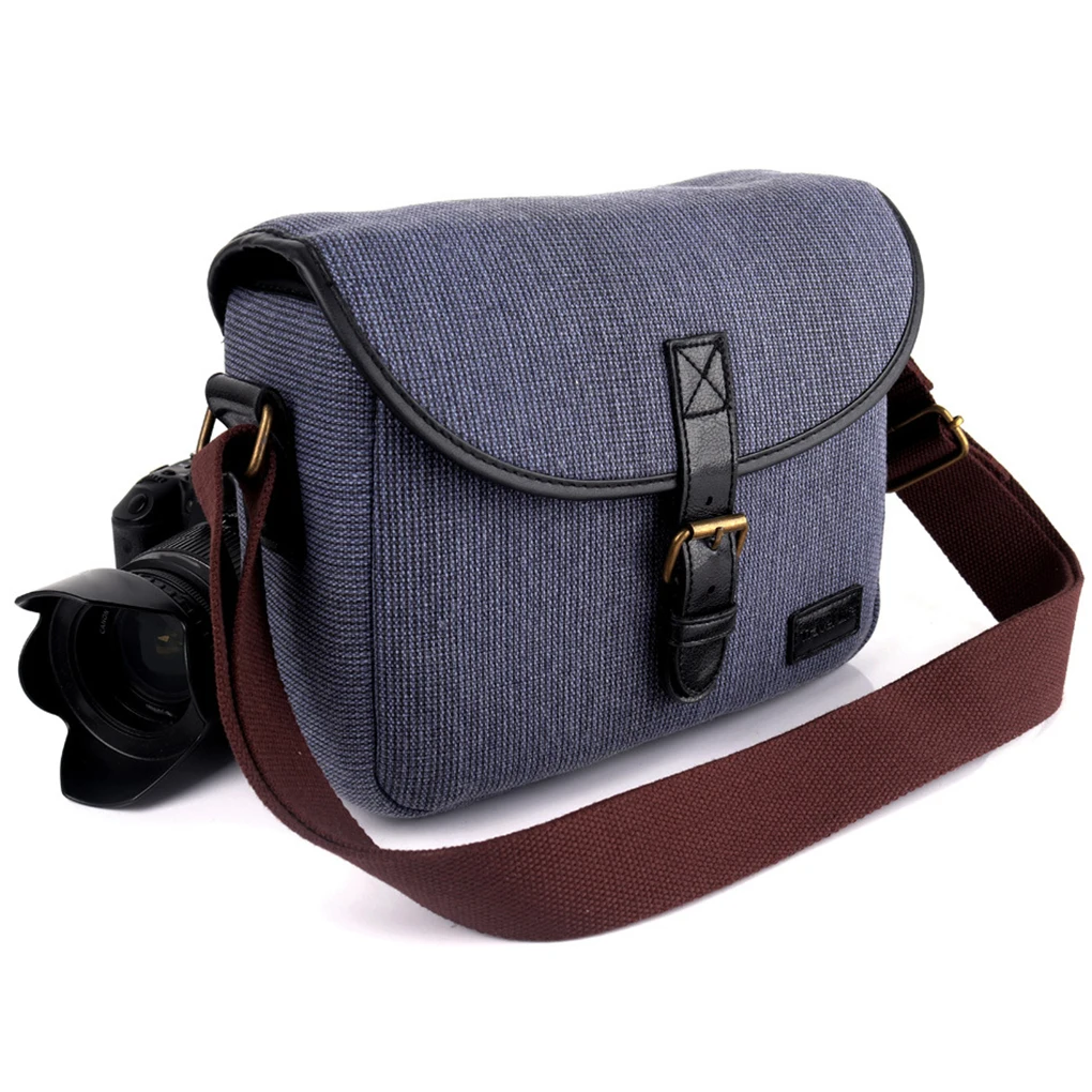 DSLR SLR Camera Shoulder Bag Shockproof Photography Messenger Pack Outdoor Cam Crossbody Pouch