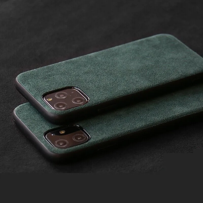 

Чехол из алькантары для iPhone 11 Pro Max 13 12Mini, чехол для телефона из искусственной кожи для iPhone 12 Pro Max, полная защита, замшевый чехол