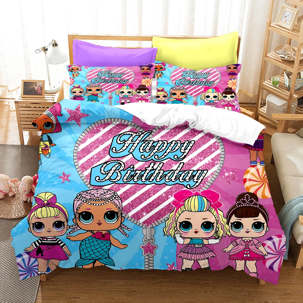 

Постельное белье с рисунком куклы, полноразмерная двухспальная 3D пододеяльник из микрофибры, подходит для детей, мальчиков и девочек