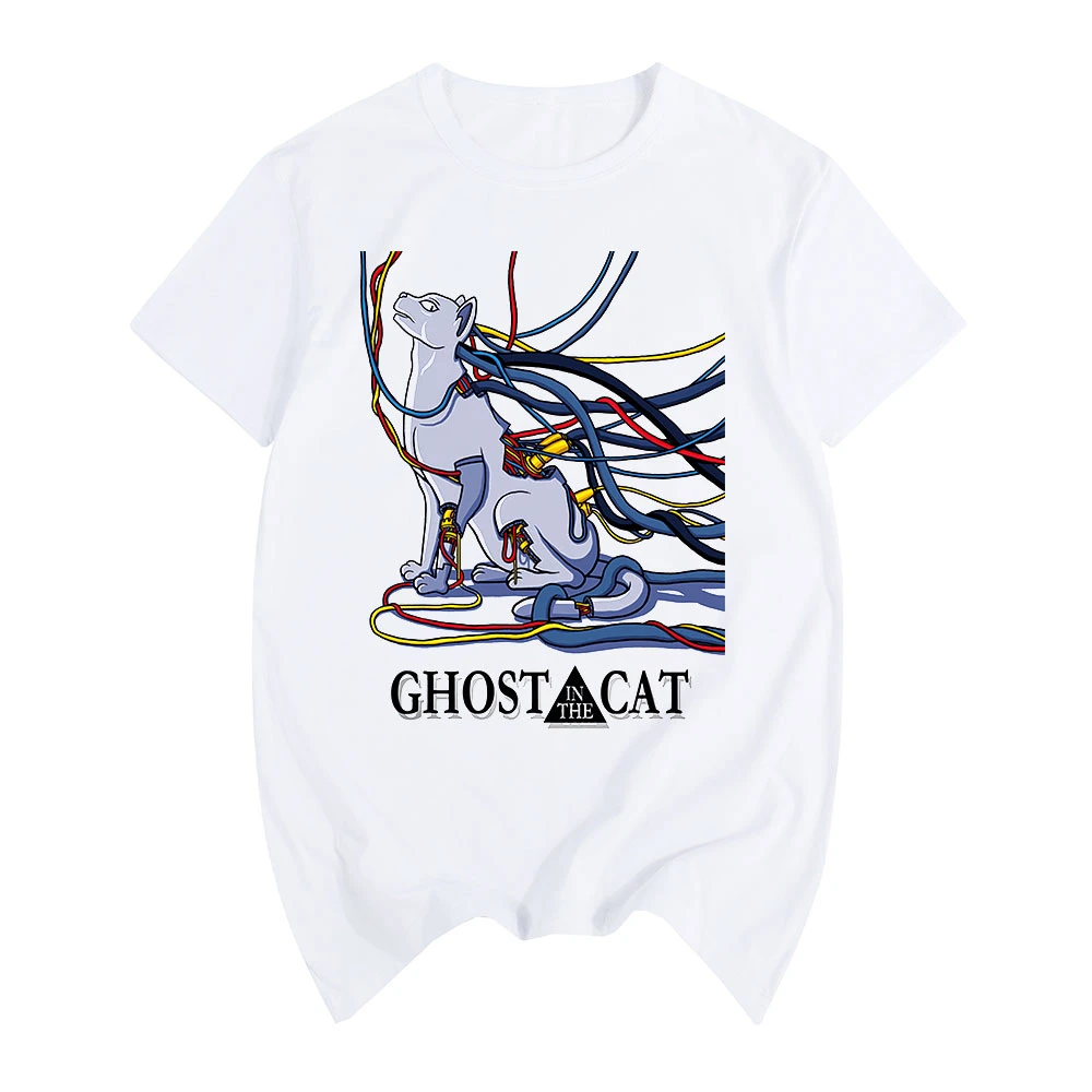 

Футболка Мужская/Женская хлопковая с короткими рукавами и надписью Ghost In The Shell