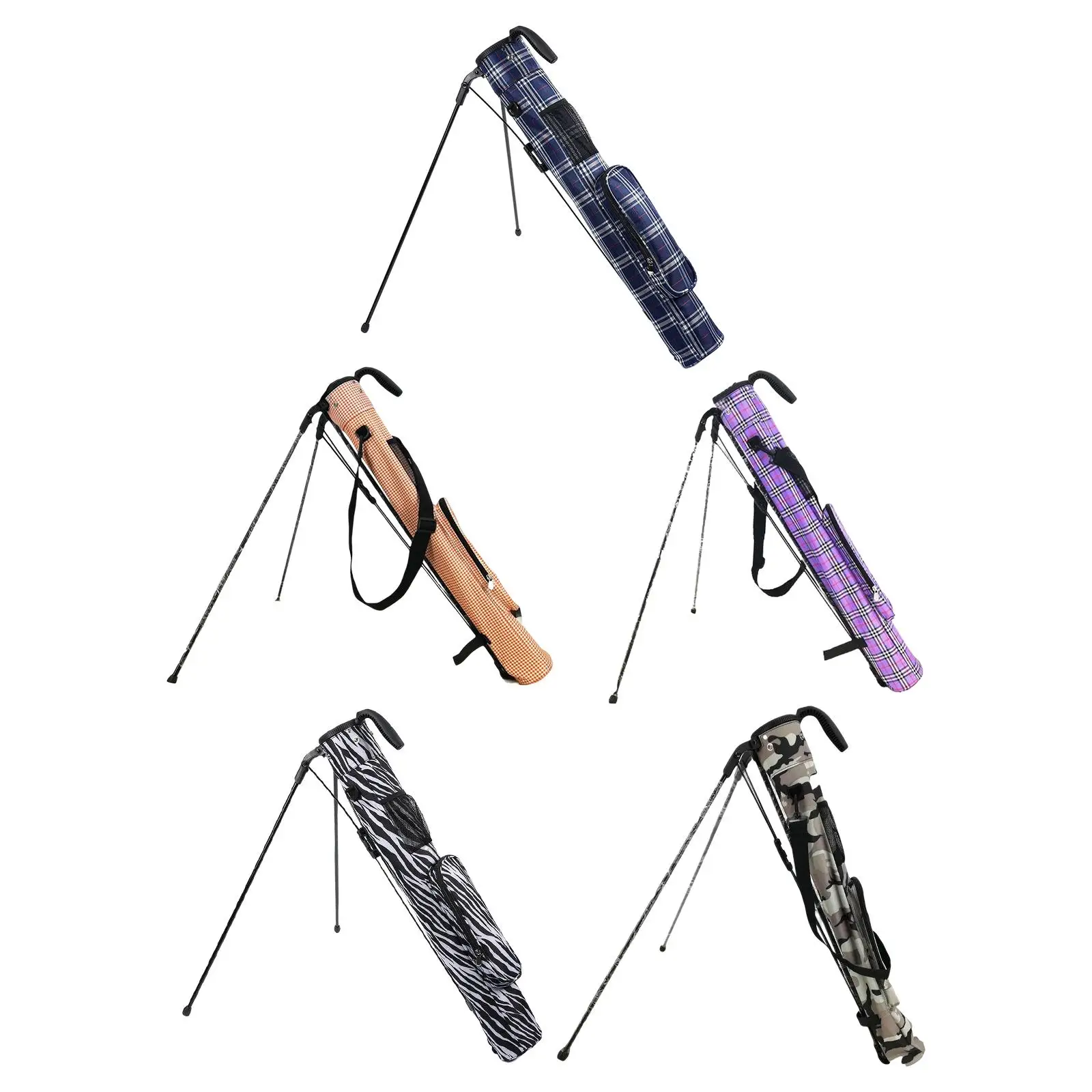 

Golf Bags with Stand and strap Foot Pipe Bracket Stylish Appearance Lightweight Removable Shoulder Strap Dustproof