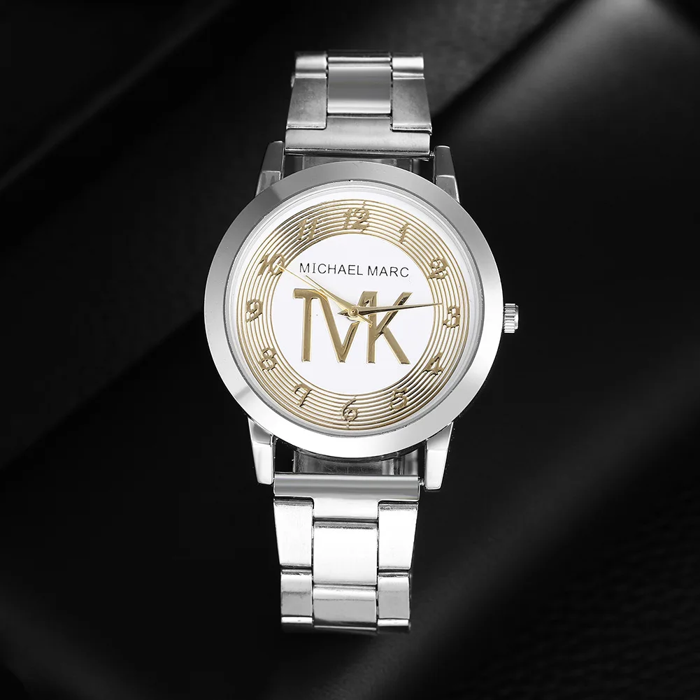 Relogio Feminiso Top Brand Luxury Bear Men's Quartz Men's Watches Digital Scale Circle Stainless Steel Band Watch Reloj Hombre