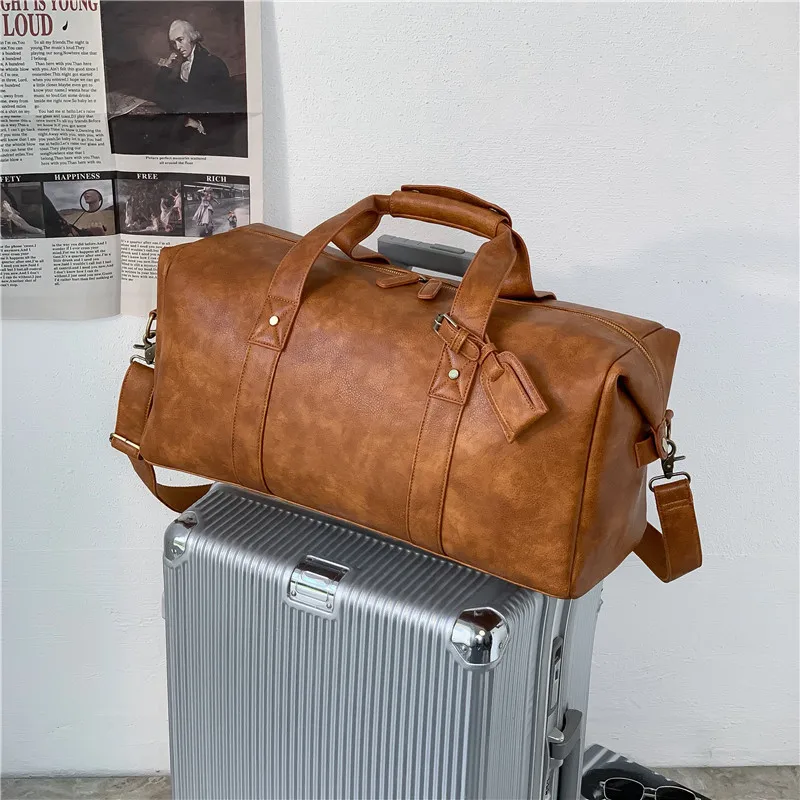 Luggage Bag Gym Bag Travel Bags Travel Bag Organizer Gym Accessories Men Business Trip Luggage Bag Vintage Casual Shoulder Bag