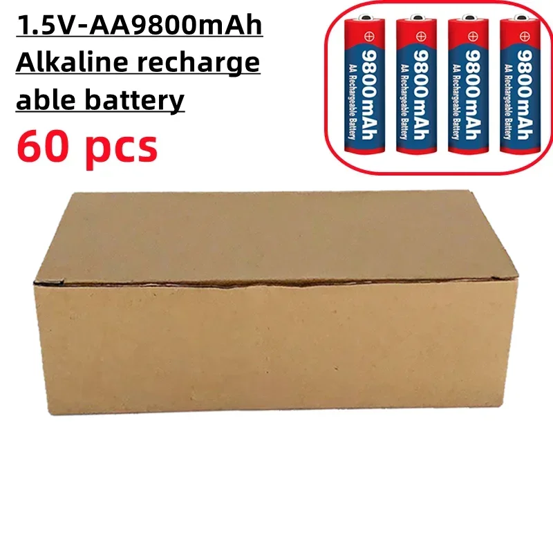 

1.5V AA rechargeable battery, alkaline material, 9800 mAh, sold in a box, suitable for mice, toys, remote controls, and more