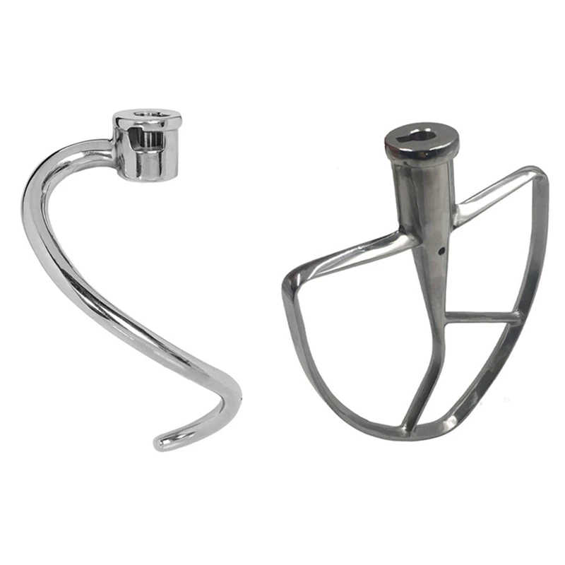 

Bowl Lift Stand Mixer Replacement Mixer,For 7Qt Curved Edge Eggbeater Flats,KSM7586P 7990 8990 Spiral-Coated Dough Hook