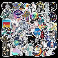 103050 pcs universe rocket astronaut space station cartoon graffiti waterproof sticker decorative luggage laptop kids toys