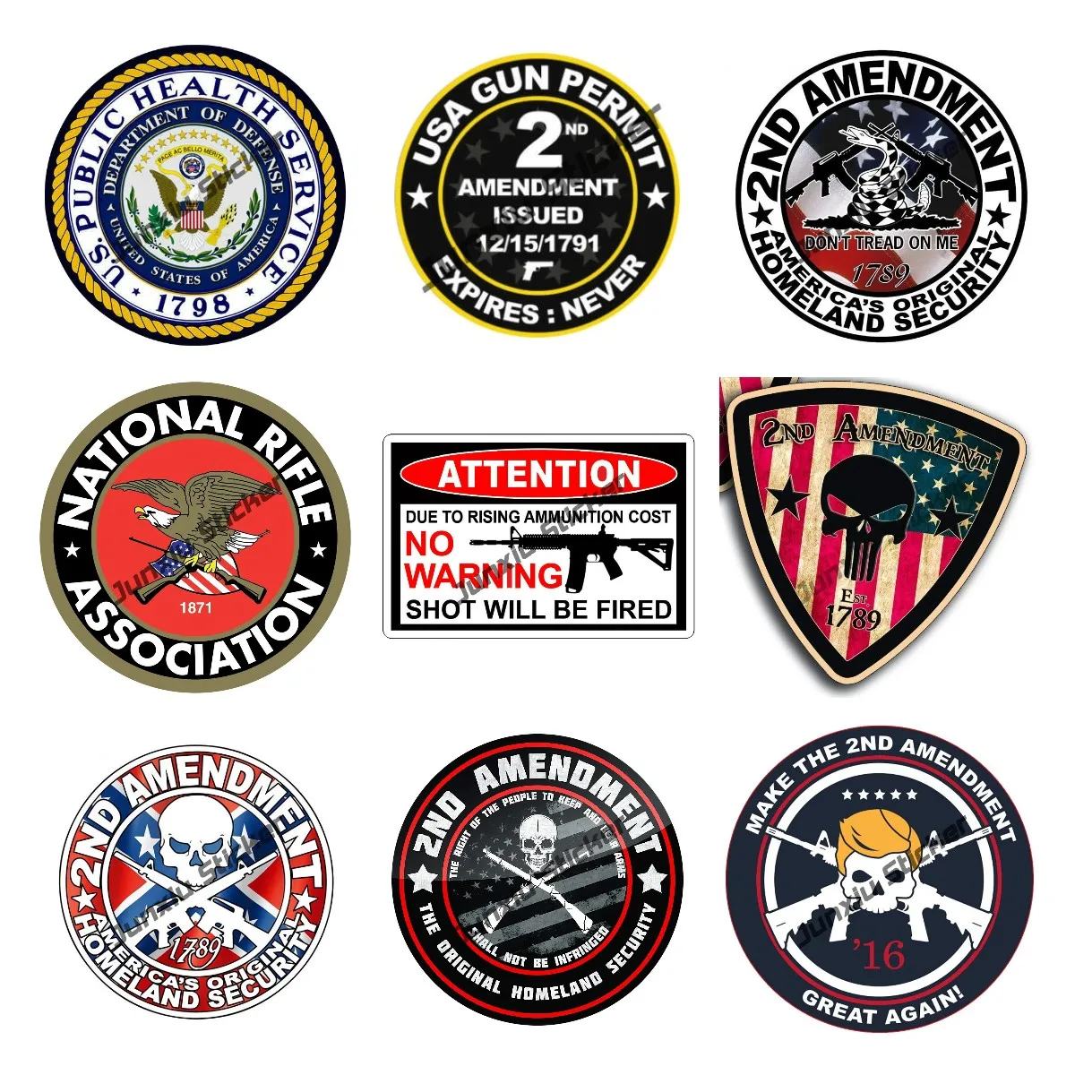 

Creative NRA National Rifle Association Gun Rights 2nd Amendment Vinyl Sticker Decal USA Motorcycle Laptop Waterproof Stickers