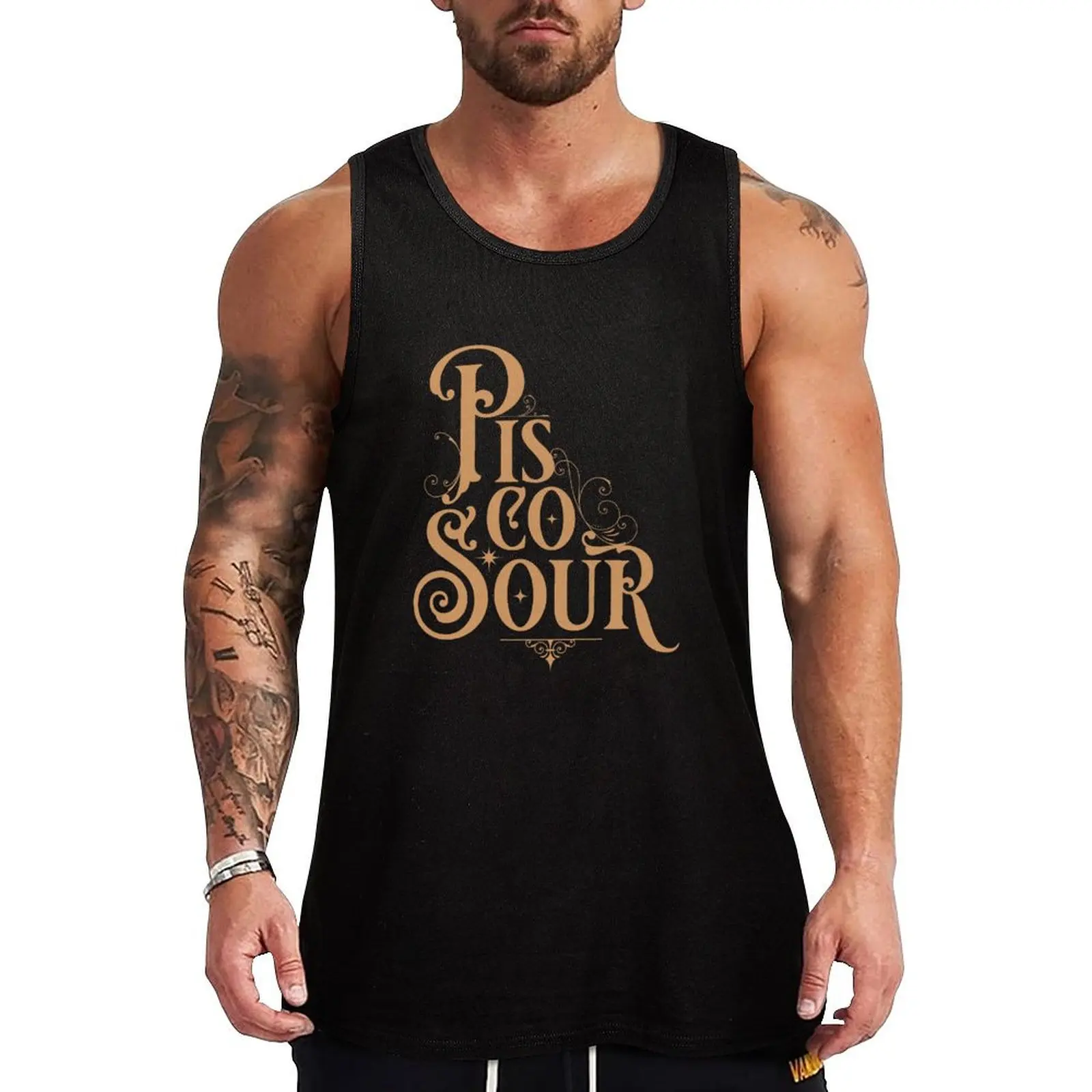 Pisco Sour Tank Top Спортивная рубашка мужская Мужская футболка без рукавов милые топы